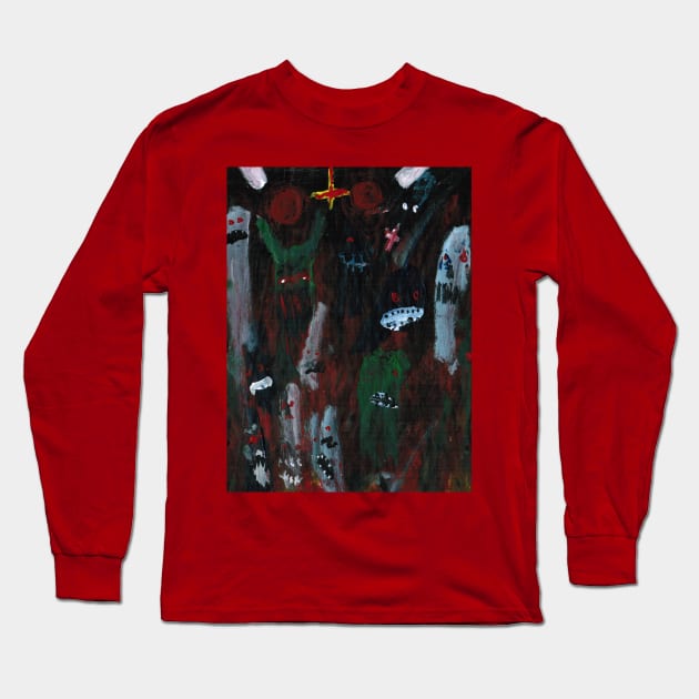 Hell's Ghouls Long Sleeve T-Shirt by lowen morrison